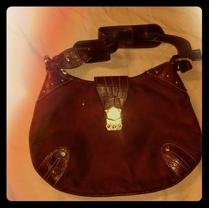 Burgundy Daisy Fuentes purse